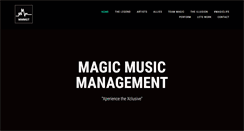Desktop Screenshot of magicmusicmanagement.com