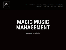 Tablet Screenshot of magicmusicmanagement.com